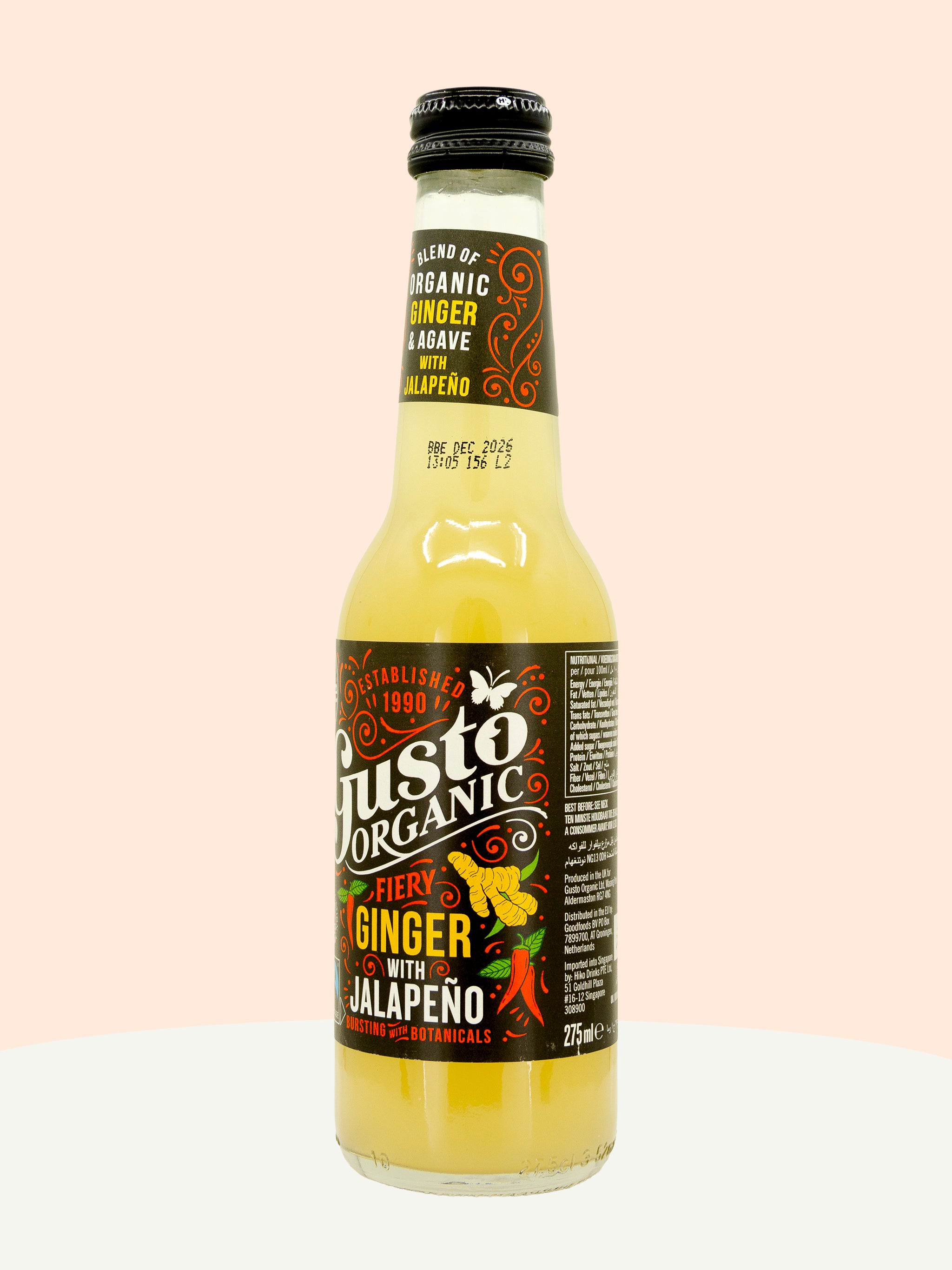 Fiery Ginger & Jalapeño Sparkling Drink
