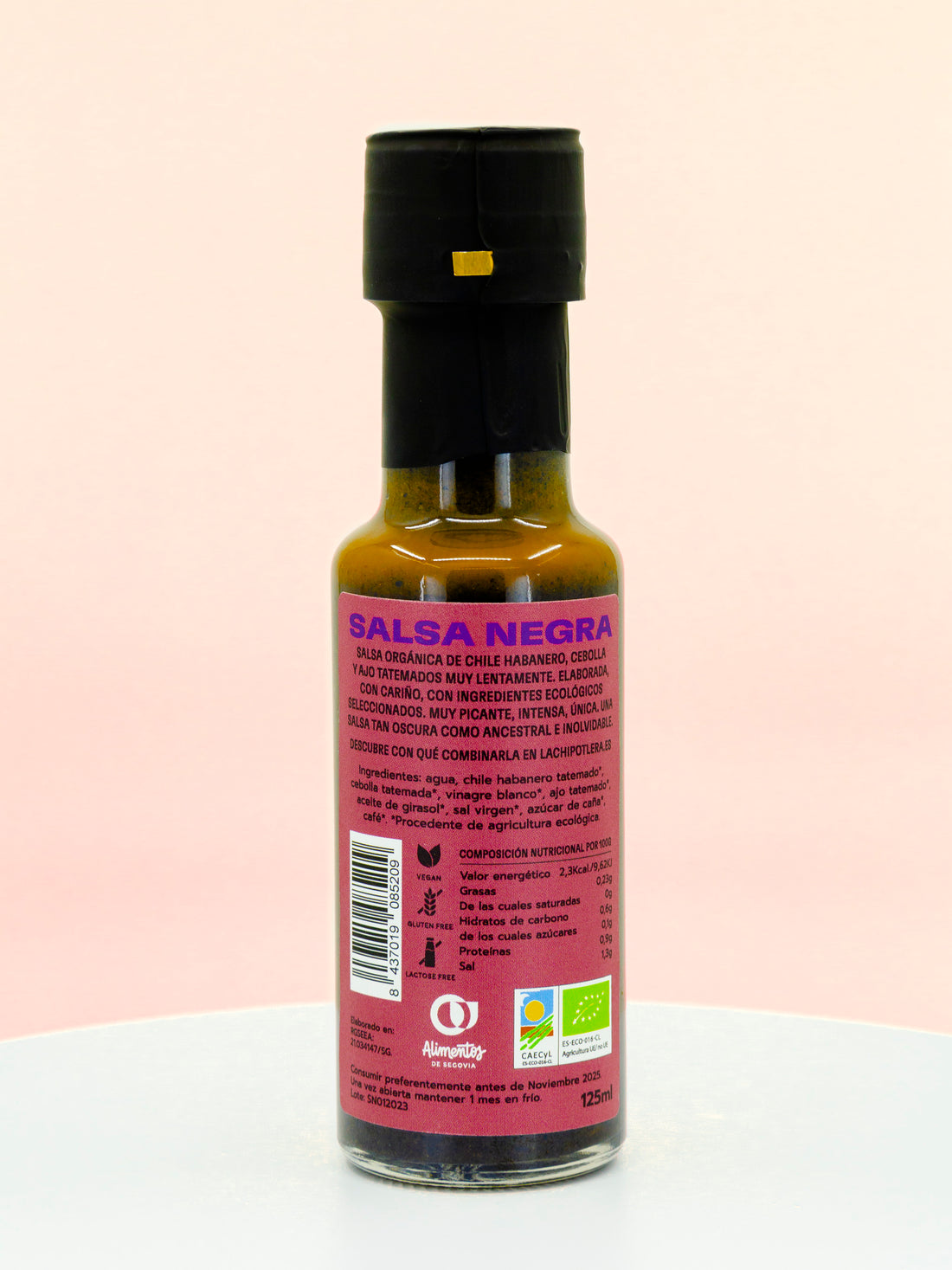Salsa Negra Organic Hot Sauce (BB. 30/11/25)