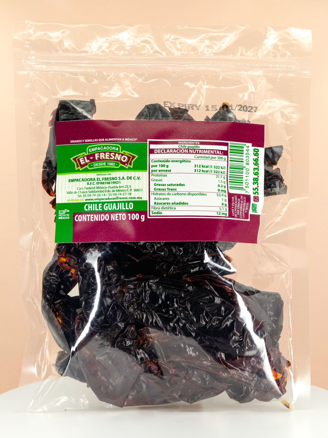 Dried Guajillo Chilli Peppers 100g